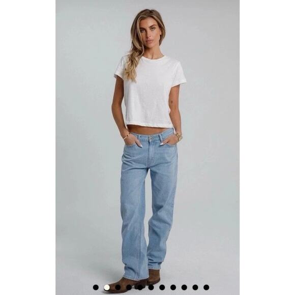 Dairy boy Relaxed Straight Leg Denim - Light Wash size 30. Slouchy denim grunge - Picture 1 of 10